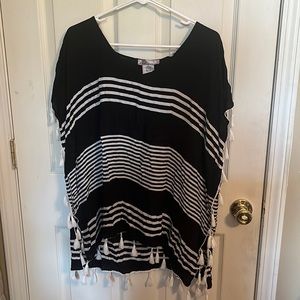 Striped Swim Suit Cover Up